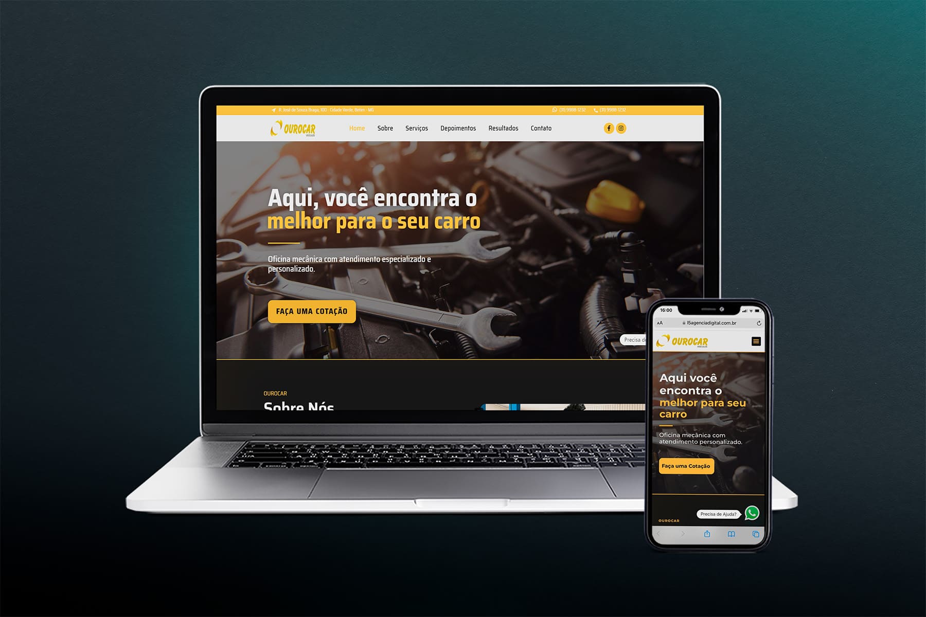 Site Institucional - Oficina Ourocar